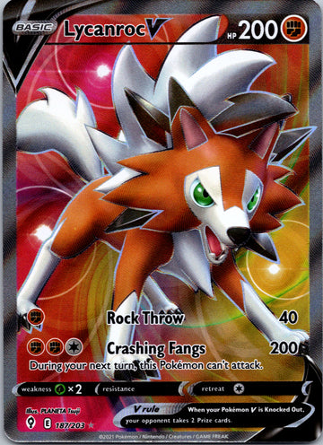 Lycanroc V (187/203) [Sword & Shield: Evolving Skies]