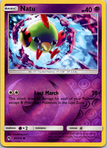 Natu [87/214] [Lost Thunder] Reverse Holofoil