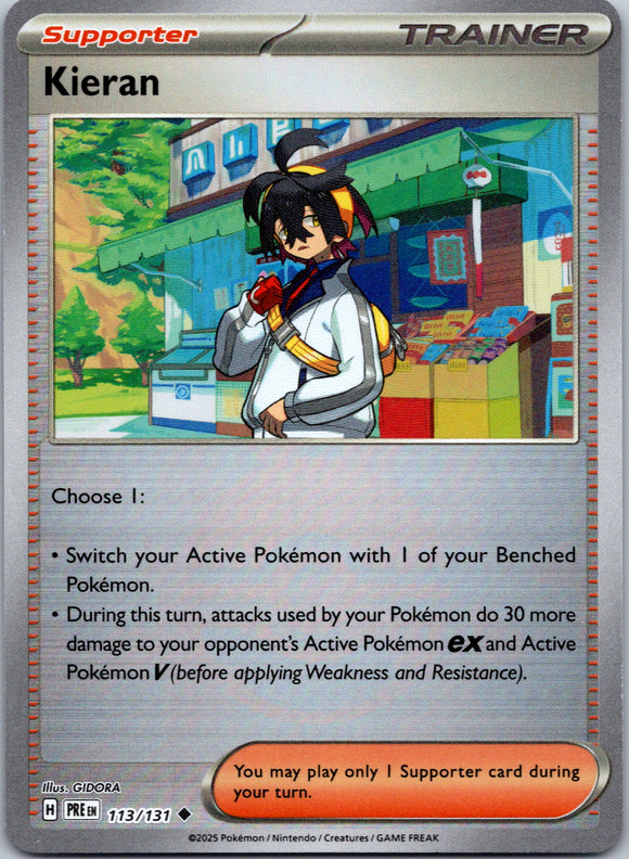 Kieran [113/131] - (Poke Ball Pattern) - (Prismatic Evolutions) Holofoil