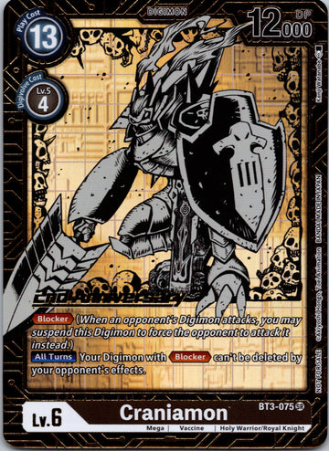 Craniamon (2nd Anniversary Card Set) [BT3-075] [Release Special Booster] Foil