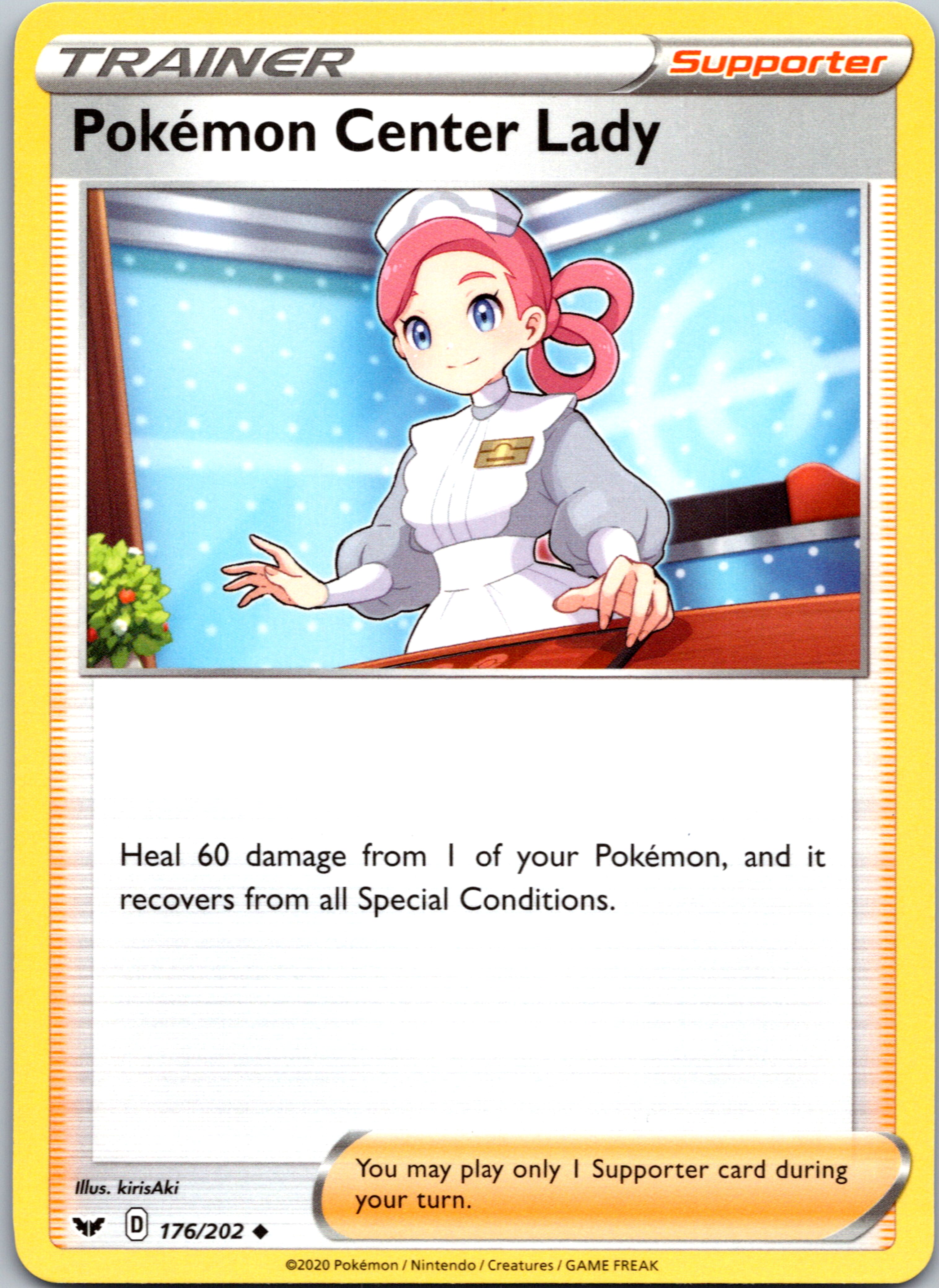 Pokemon Center Lady (176/202) [SWSH01: Sword & Shield Base Set]