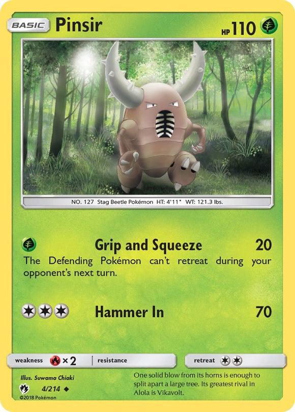 Pinsir [4/214] [SM - Lost Thunder] Reverse Holofoil