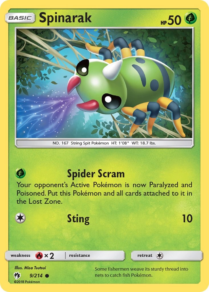 Spinarak [9/214] [SM - Lost Thunder] Reverse Holofoil