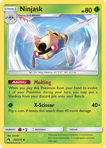 Ninjask [30/214] [SM - Lost Thunder] Reverse Holofoil