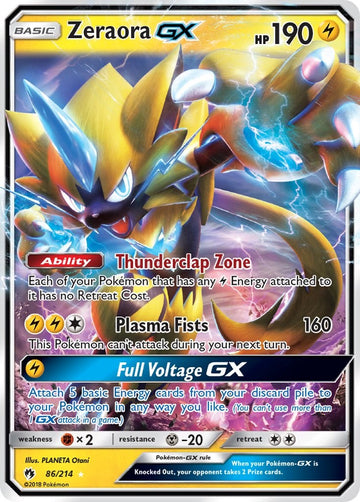Zeraora GX (086/214) [Sun & Moon: Lost Thunder]