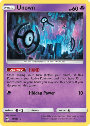 Unown (091/214) [Sun & Moon: Lost Thunder]