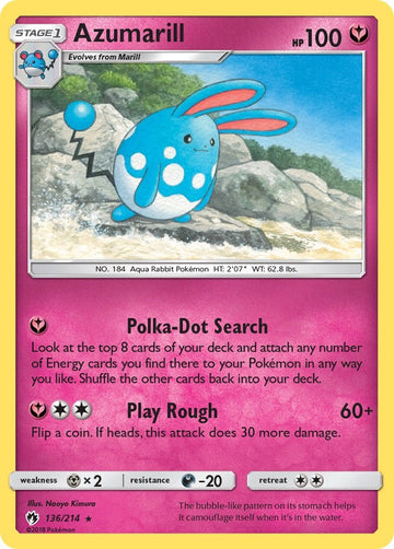 Azumarill [136/214] [SM - Lost Thunder] Reverse Holofoil