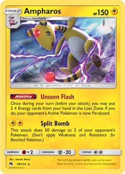 Ampharos (078/214) (Theme Deck Exclusive) [Sun & Moon: Lost Thunder]