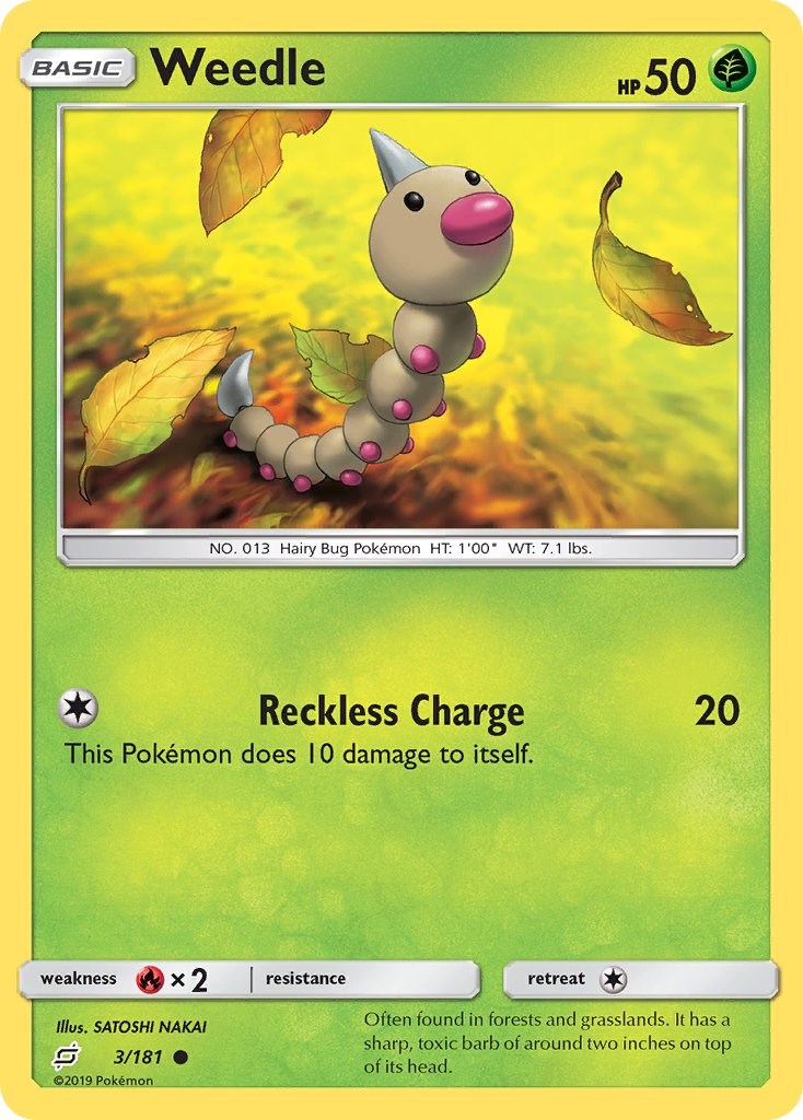 Weedle (3) [3/181] [SM - Team Up] Reverse Holofoil