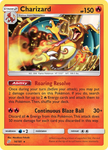 Charizard [14/181] [SM - Team Up] Reverse Holofoil
