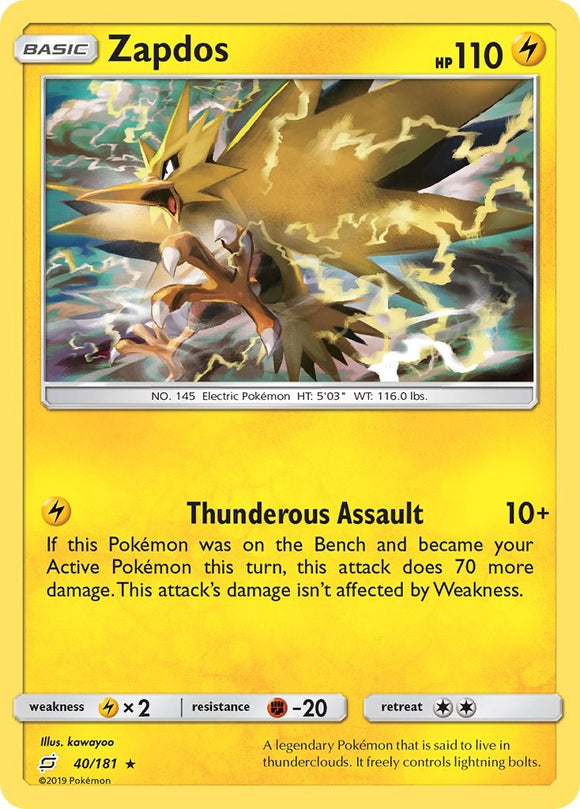 Zapdos (040/181) [Sun & Moon: Team Up]