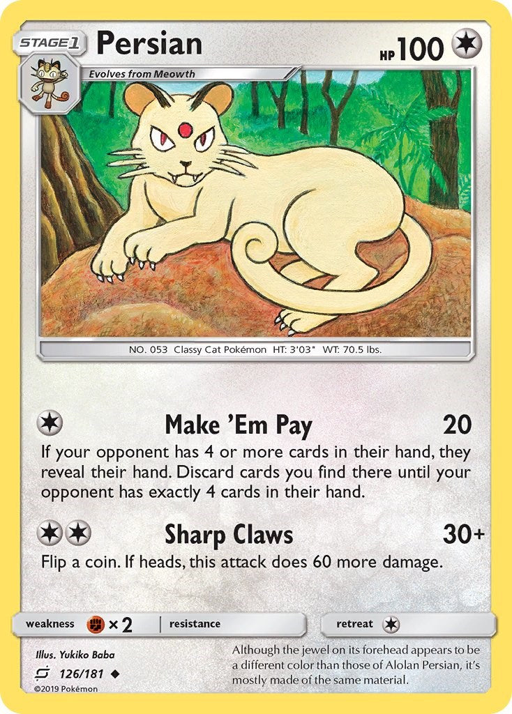 Persian [126/181] [SM - Team Up] Reverse Holofoil