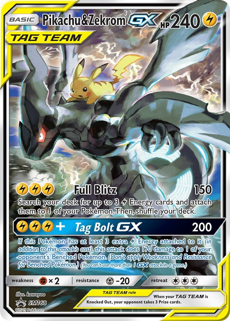 Pikachu & Zekrom GX [SM168] [SM Promos] Holofoil