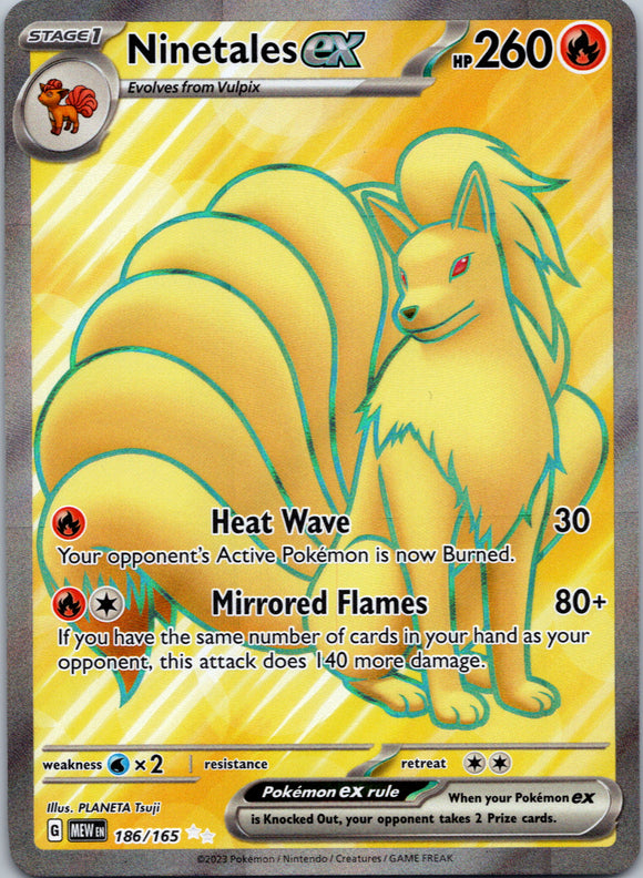 Ninetales ex (186/165) [Scarlet & Violet:  151] Holofoil