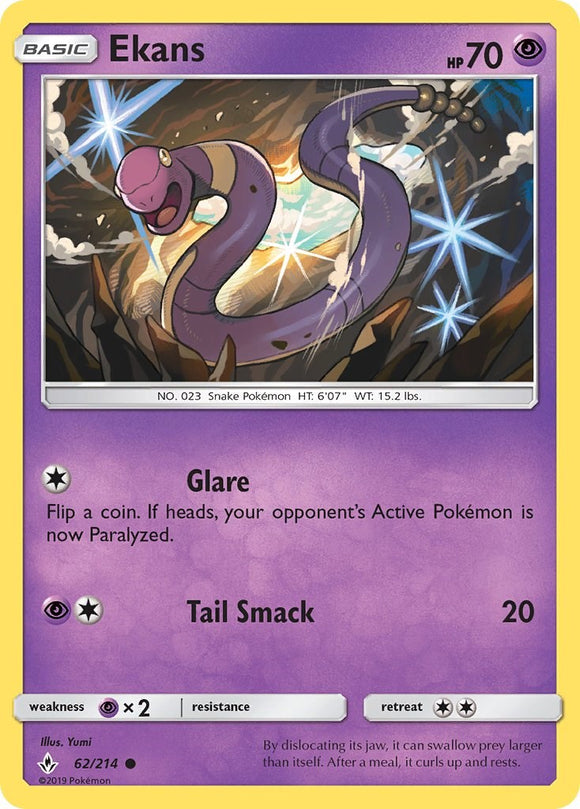 Ekans [62/214] [Unbroken Bonds] Reverse Holofoil