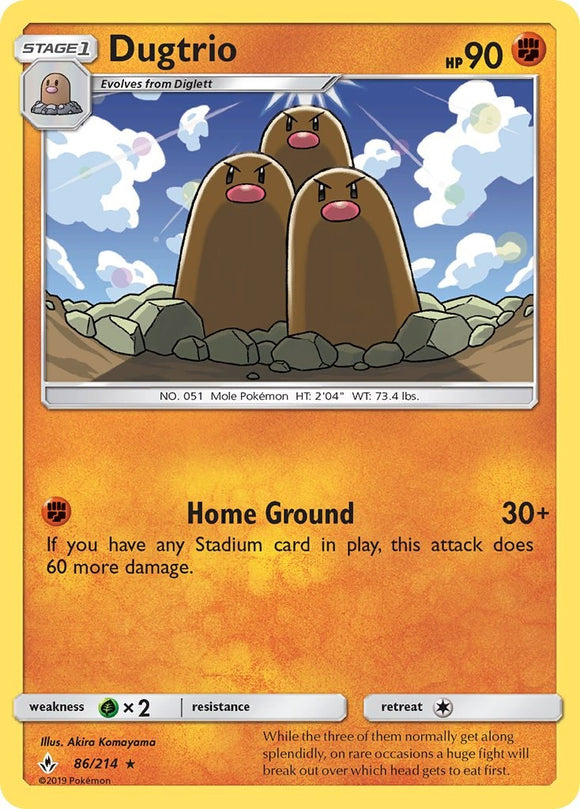 Dugtrio [86/214] [Unbroken Bonds] Reverse Holofoil