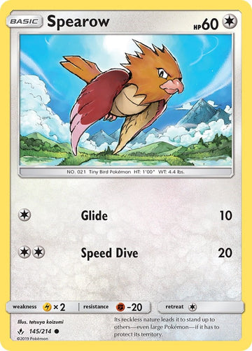 Spearow [145/214] [Unbroken Bonds] Reverse Holofoil