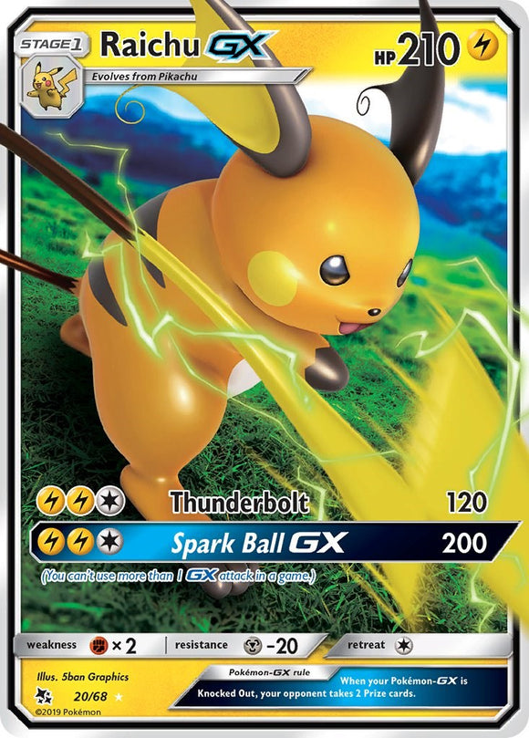 Raichu GX (20/68) [Hidden Fates]