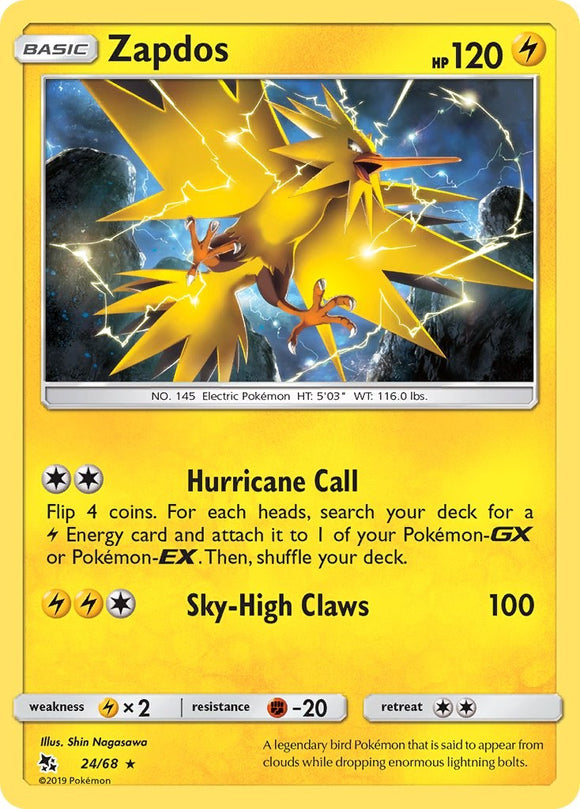 Zapdos [24/68] [Hidden Fates] Reverse Holofoil