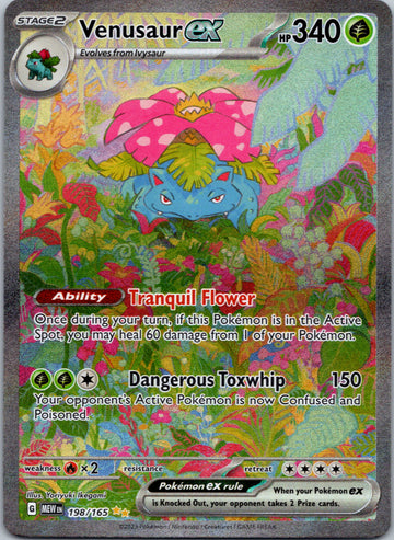 Venusaur ex (198/165) [Scarlet & Violet:  151] Holofoil