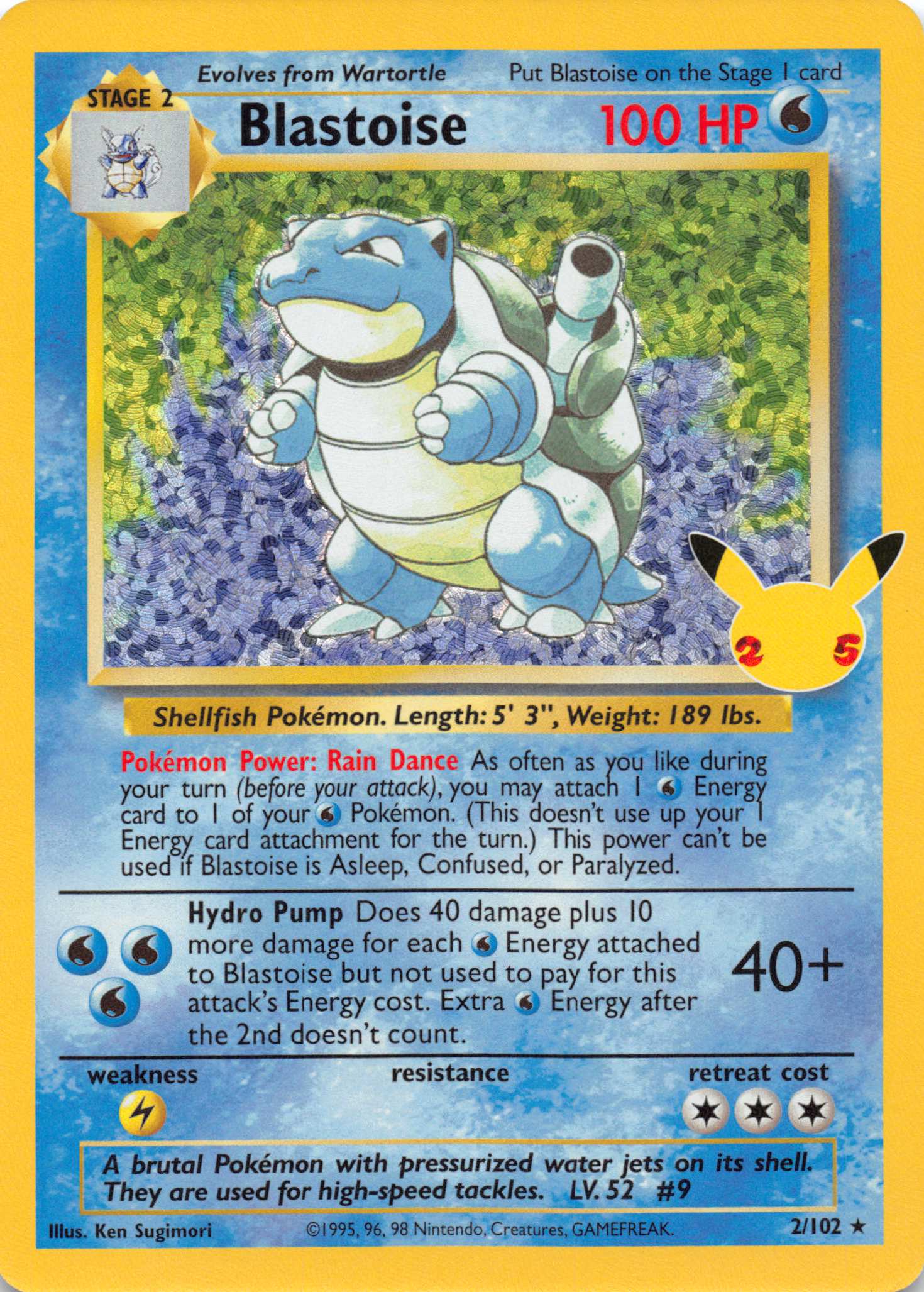 Blastoise [2/102] (Celebrations: Classic Collection) Holofoil