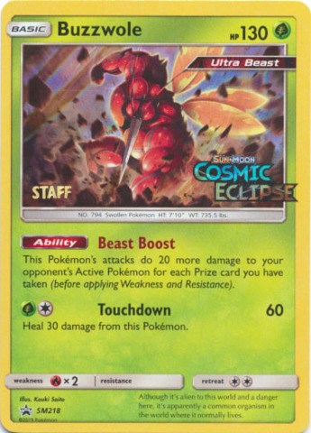 Buzzwole - SM218 (Prerelease) [Staff] [SM218] [SM Promos] Holofoil