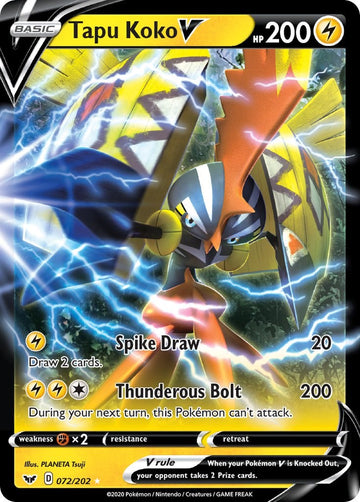 Tapu Koko V (072/202) [SWSH01: Sword & Shield Base Set]