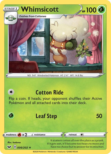 Whimsicott (006/202) [SWSH01: Sword & Shield Base Set]