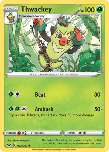 Thwackey (013/202) [SWSH01: Sword & Shield Base Set]