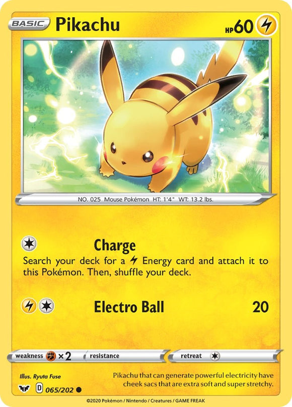 Pikachu (065/202) [SWSH01: Sword & Shield Base Set]
