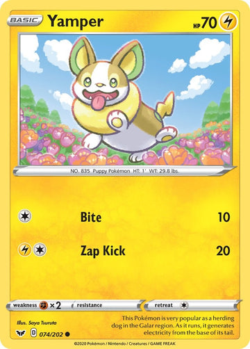 Yamper (074/202) (074/202) [SWSH01: Sword & Shield Base Set]