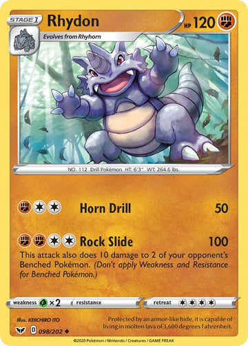 Rhydon (098/202) [SWSH01: Sword & Shield Base Set]
