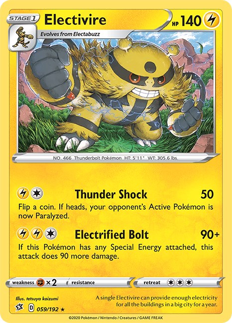 Electivire [059/192] [Rebel Clash] Reverse Holofoil