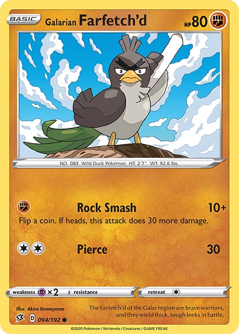 Galarian Farfetch'd [094/192] [Rebel Clash] Reverse Holofoil