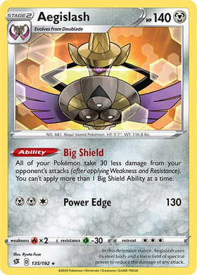 Aegislash [135/192] [Rebel Clash] Reverse Holofoil