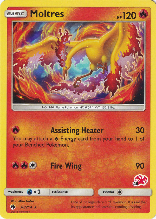 Moltres - 38/214 (#46 Charizard Stamped) [038/214] [Lost Thunder]