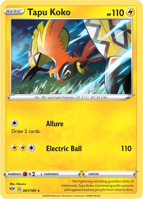 Tapu Koko [061/189] [Darkness Ablaze] Reverse Holofoil