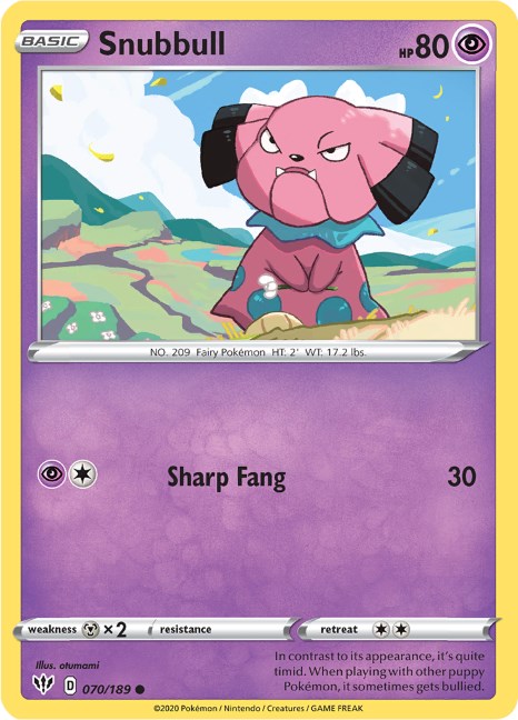 Snubbull [070/189] [Darkness Ablaze] Reverse Holofoil