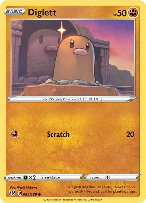 Diglett [084/189] [Darkness Ablaze] Reverse Holofoil
