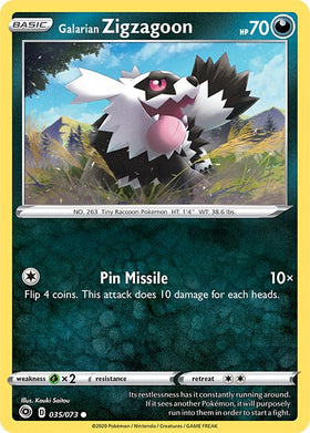 Galarian Zigzagoon [035/073] [Champion's Path] Reverse Holofoil