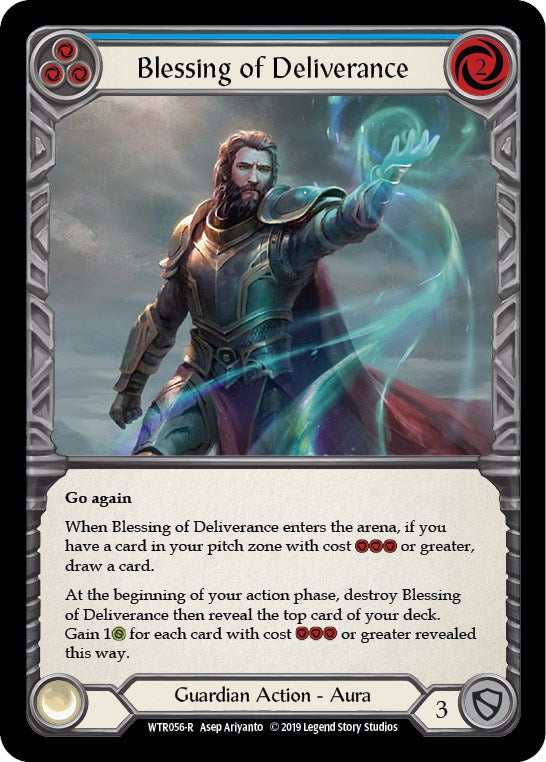 Blessing of Deliverance (Blue) [WTR056] Unlimited Rainbow Foil