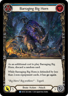 Barraging Big Horn (Blue) [CRU012] [Crucible of War] Unlimited Edition Rainbow Foil