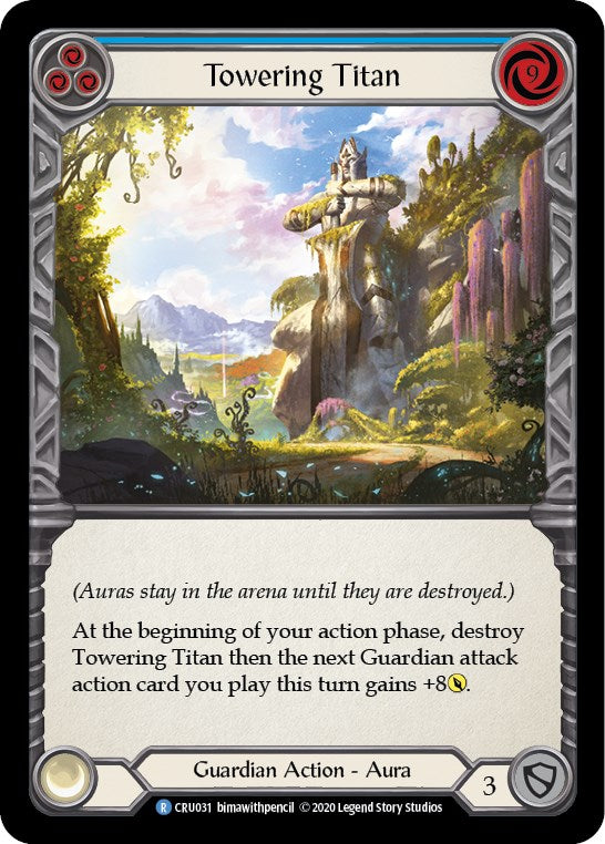 Towering Titan (Blue) [CRU031] [Crucible of War] Unlimited Edition Rainbow Foil