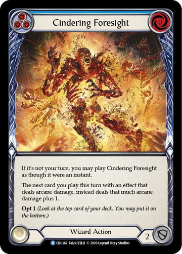 Cindering Foresight (Blue) [CRU167] [Crucible of War] Unlimited Edition Rainbow Foil