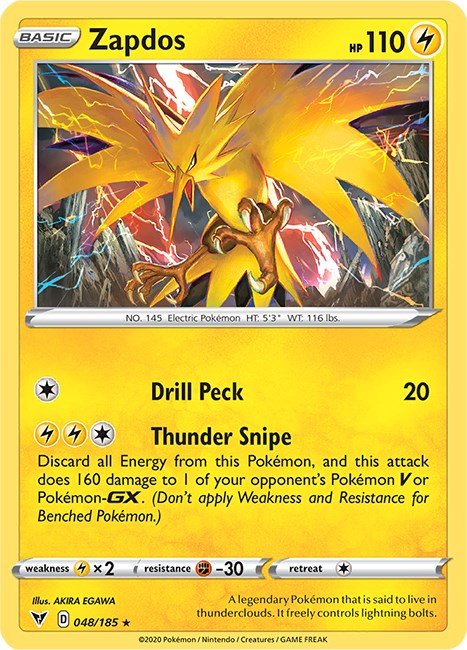 Zapdos [048/185] [Vivid Voltage] Reverse Holofoil
