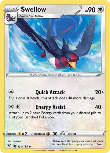 Swellow [134/185] [SWSH04: Vivid Voltage]