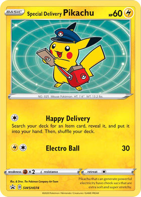 Special Delivery Pikachu [SWSH074] [Sword & Shield Promo Cards] Holofoil