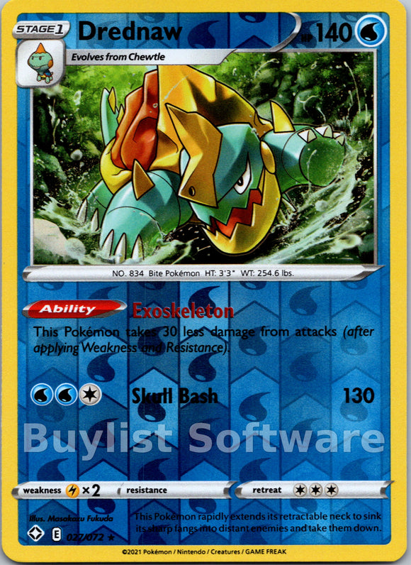 Drednaw [027/072] [Shining Fates] Reverse Holofoil