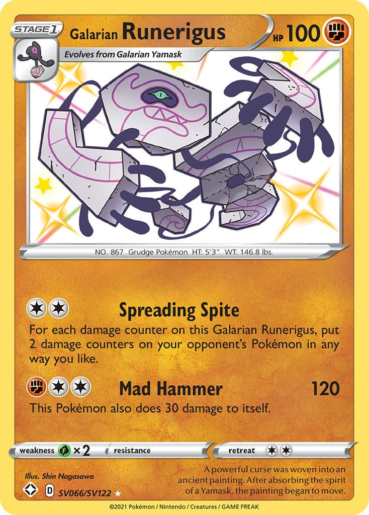 Galarian Runerigus [SV066/SV122] [Shining Fates: Shiny Vault] Holofoil