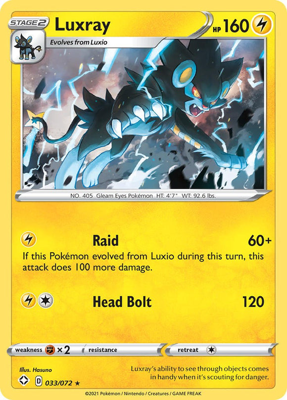 Luxray [033/072] [Shining Fates] Reverse Holofoil